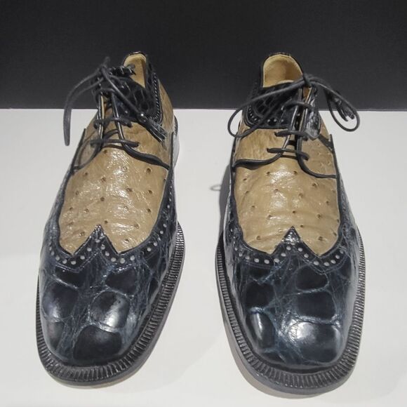 M Collection Men's Genuine Alligator Italian Shoes - Picture 4 of 12
